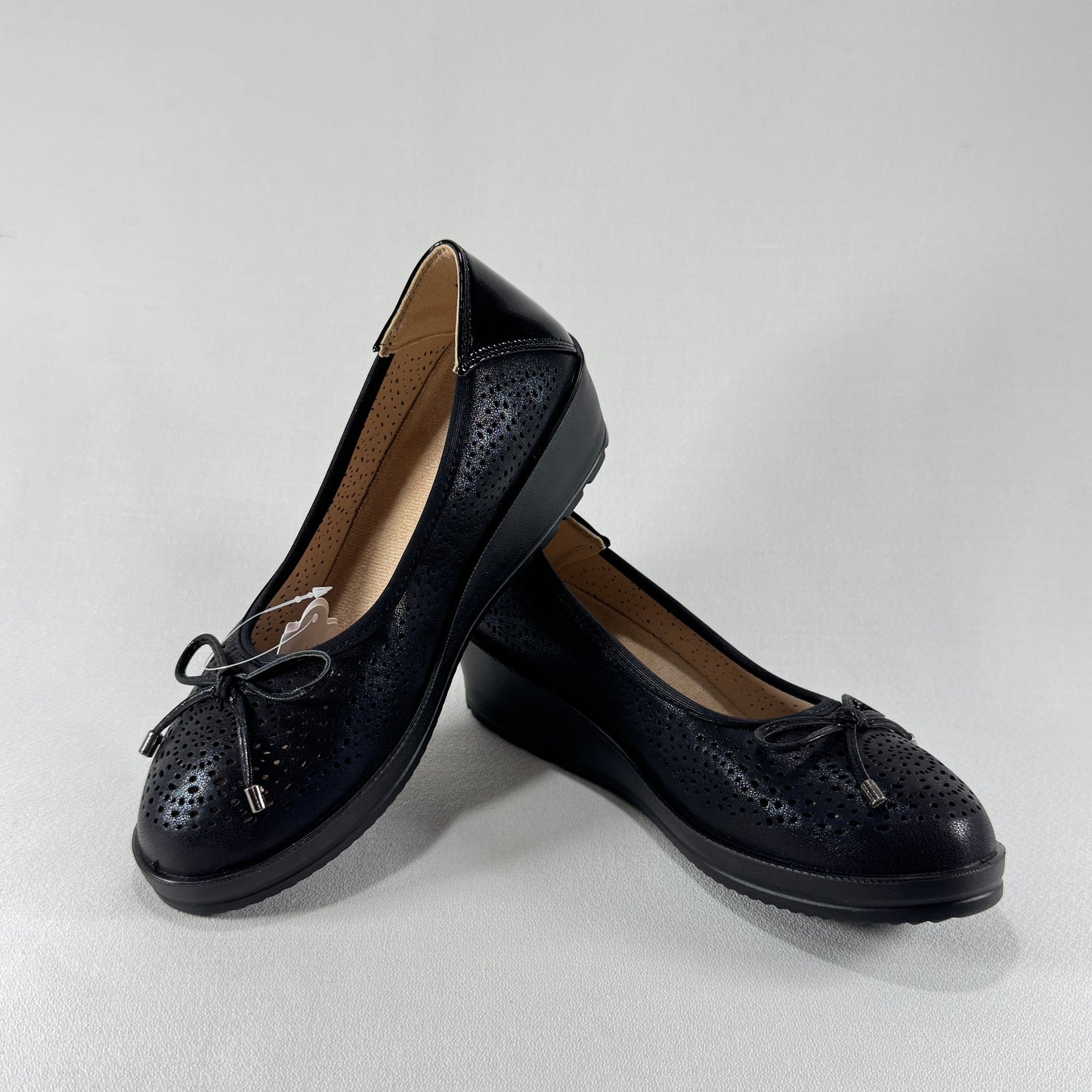 MANOLETINA CUÑA COMFORT PIES BL26044 BLACK