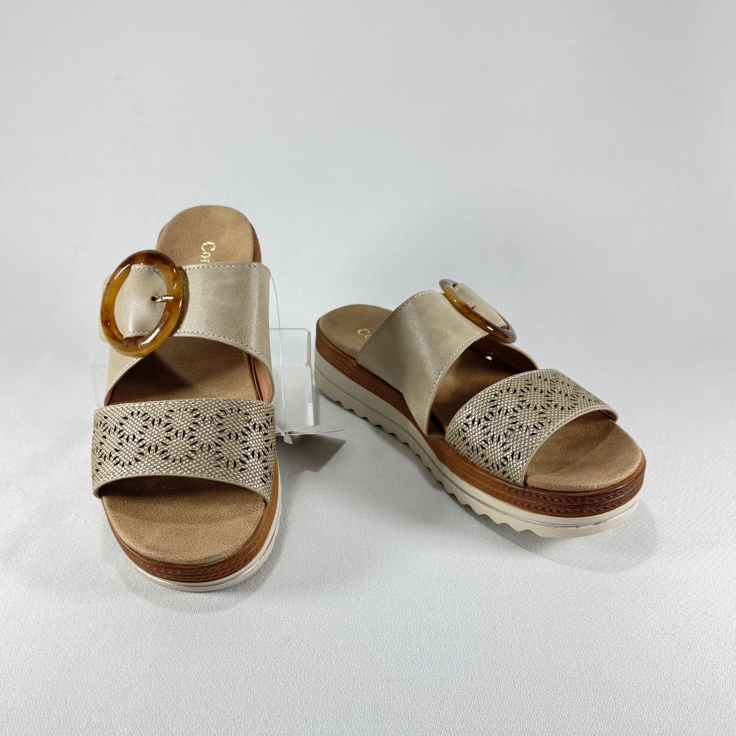 SANDALIA VELCRO COMFORT PIES BL2609-1 BEIG