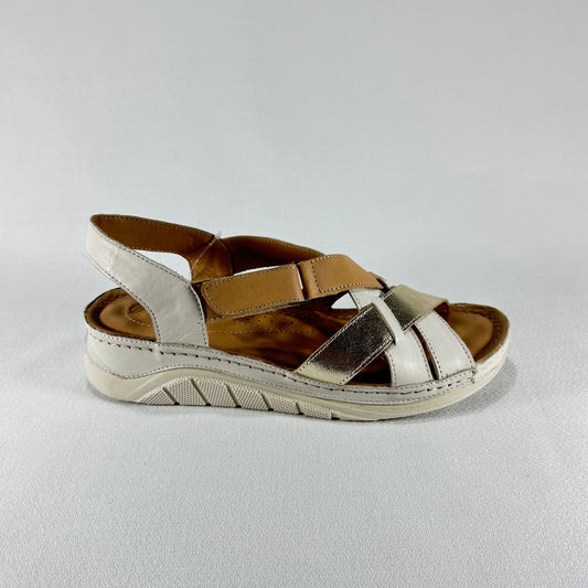 SANDALIA CRUZADA ARENA ORO 30TREINTAS L-1417