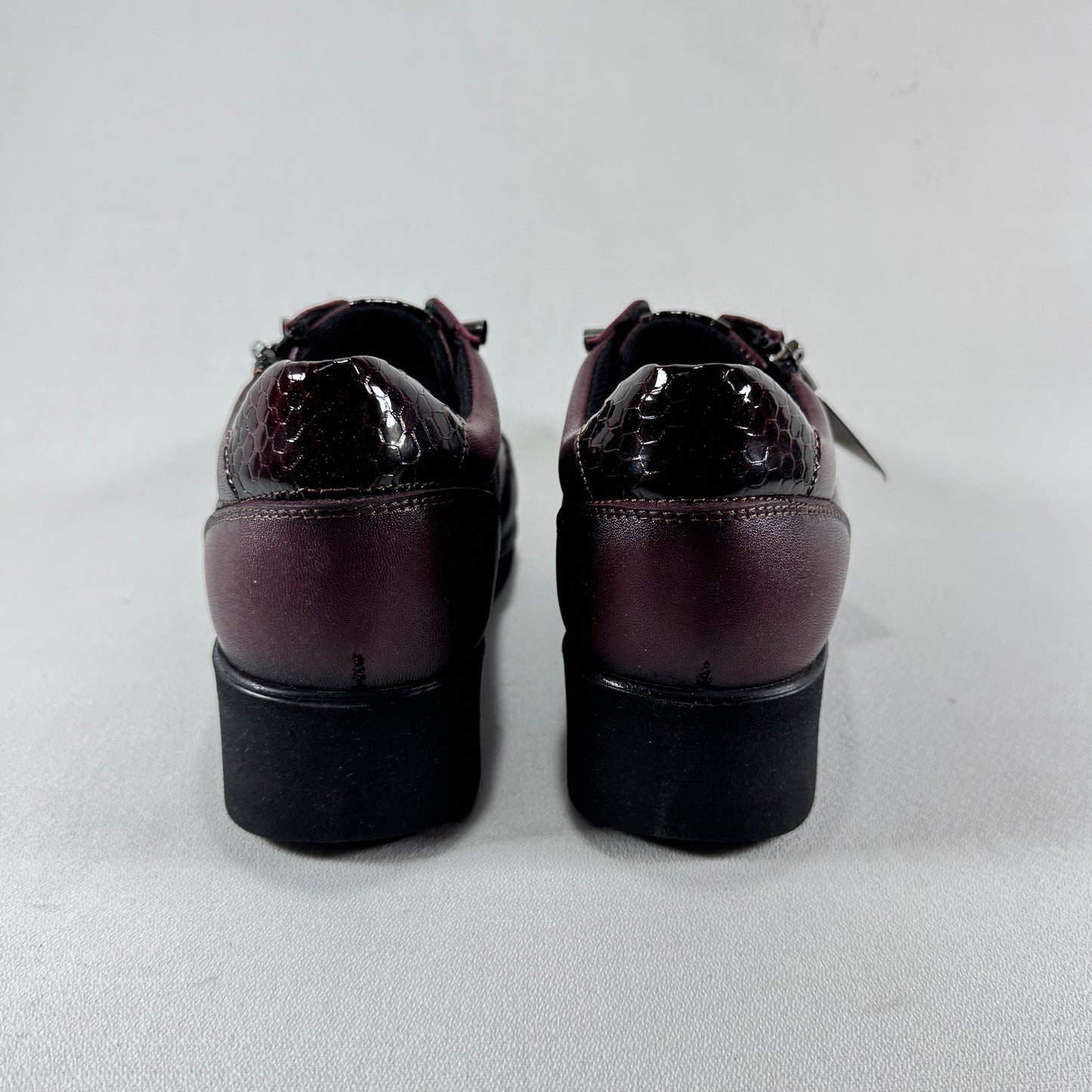 VICMART CUÑA PIEL 859-3 BORDO