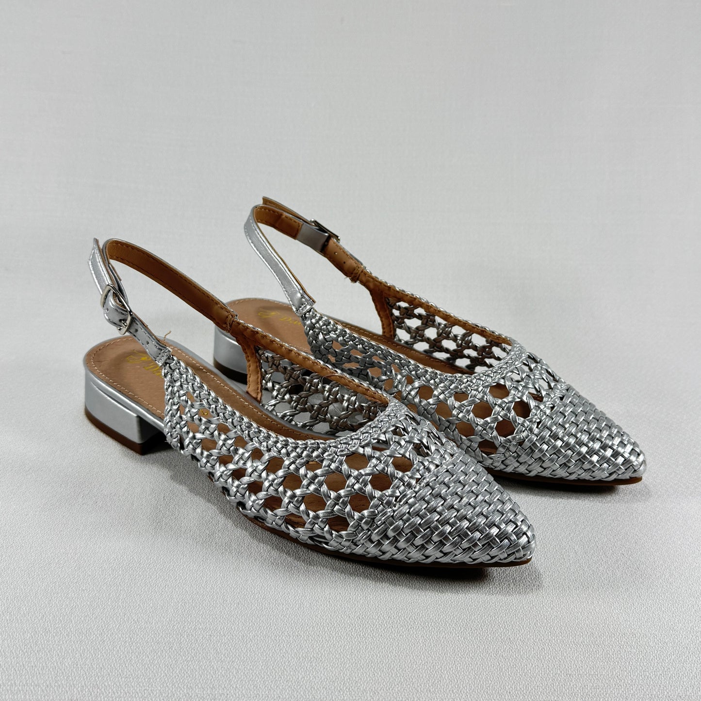 SANDALIA PLANA PUNTA DAVINIA BL2618-1 PLATA