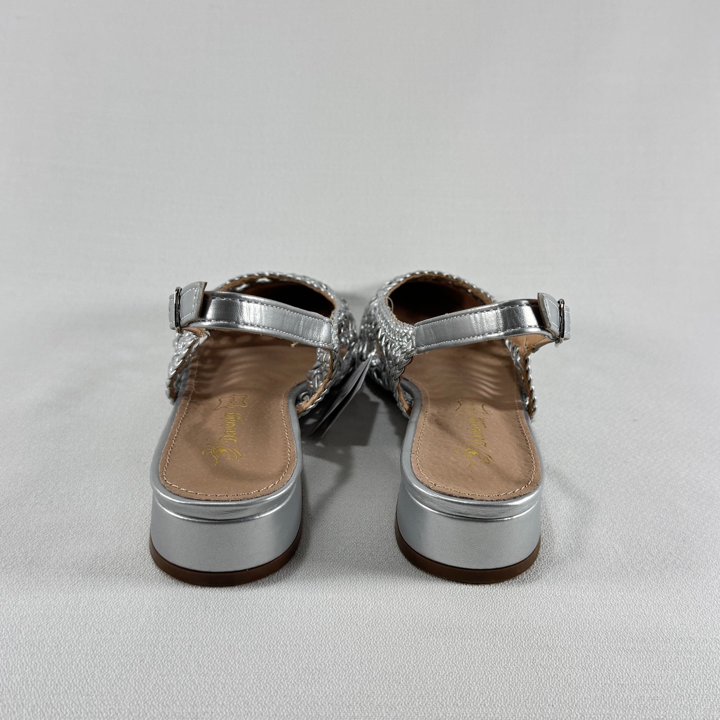 SANDALIA PLANA PUNTA DAVINIA BL2618-1 PLATA