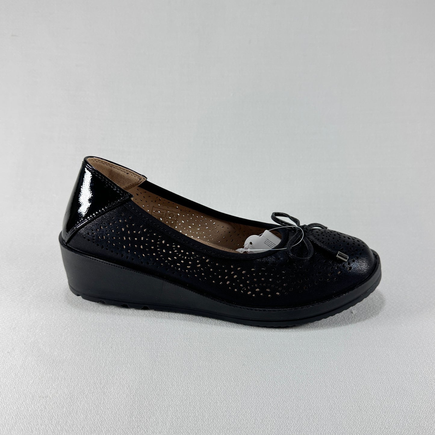 MANOLETINA CUÑA COMFORT PIES BL26044 BLACK