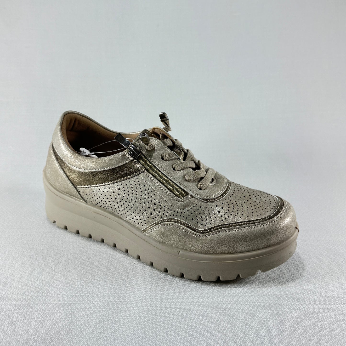 DEPORTIVA COMFORT CUÑA BL2605-2 PLATINO