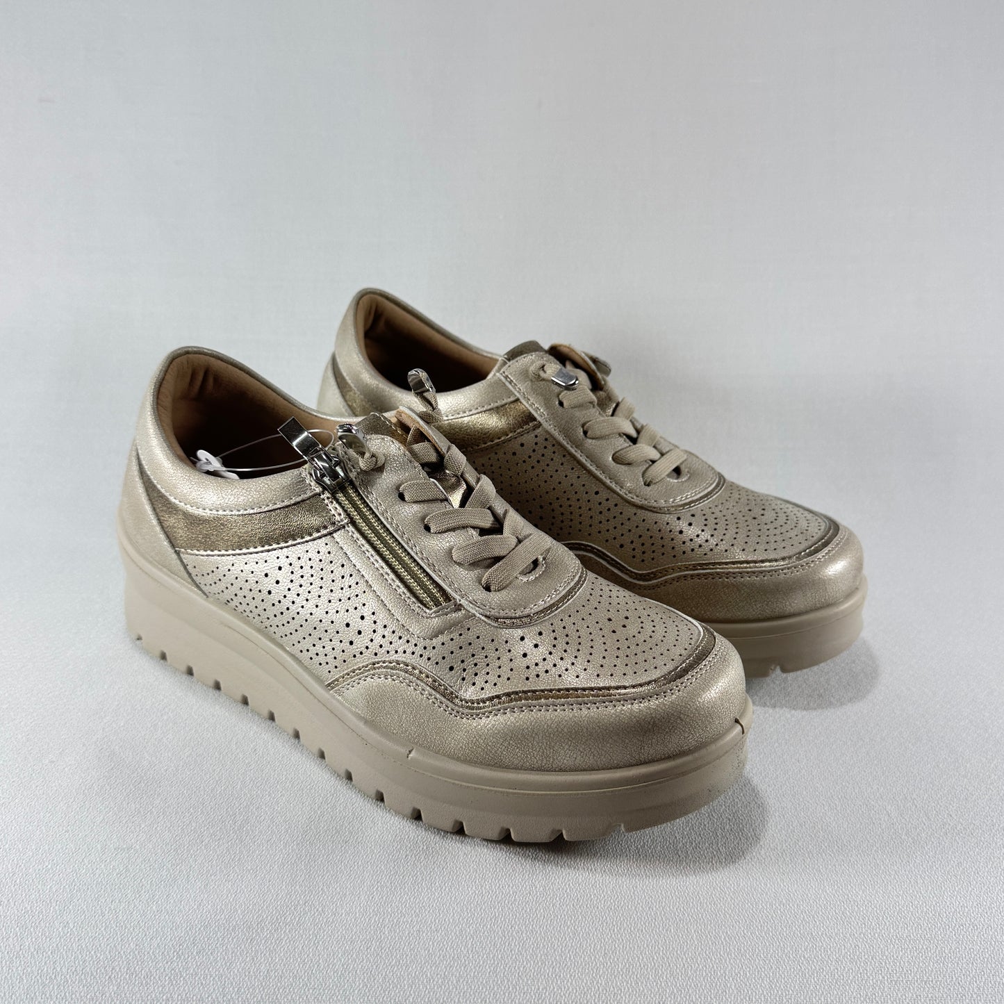 DEPORTIVA COMFORT CUÑA BL2605-2 PLATINO