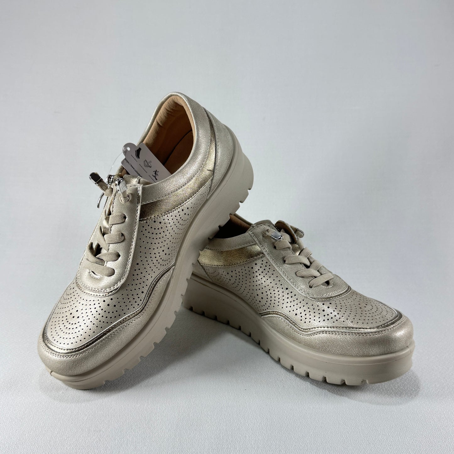 DEPORTIVA COMFORT CUÑA BL2605-2 PLATINO