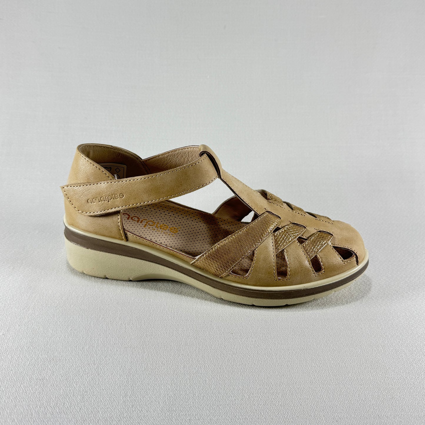 CANGREJERA CONFORT VELCRO AMARPIES AMD30029 BEIG