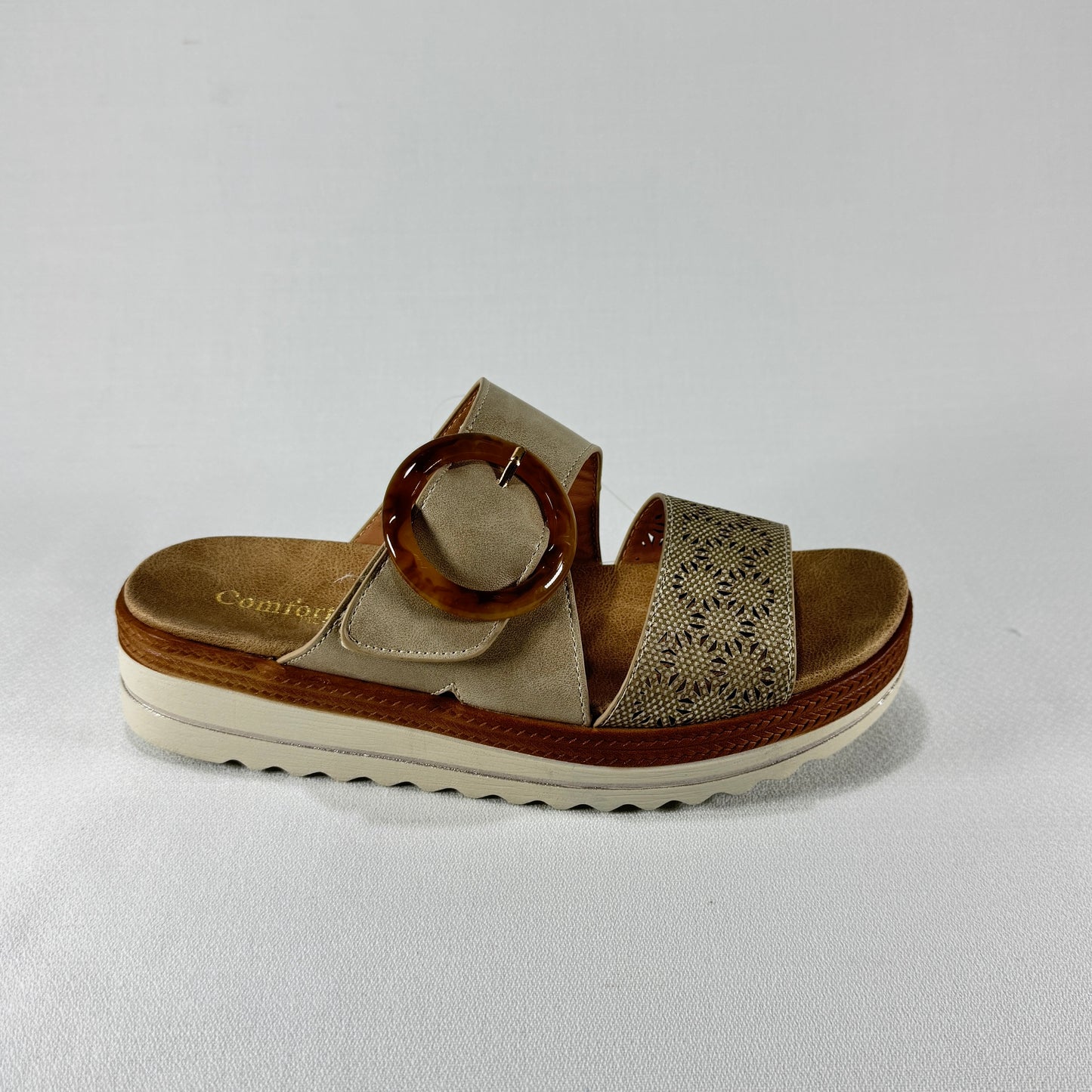 SANDALIA VELCRO COMFORT PIES BL2609-1 BEIG