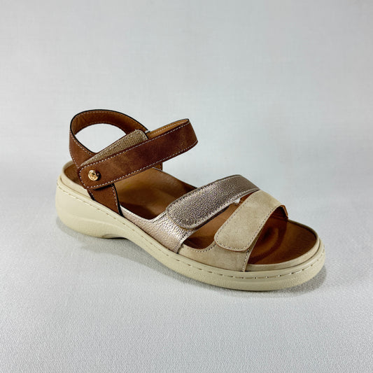 SANDALIA MYSOFT 26M046 BEIGE-BROWN