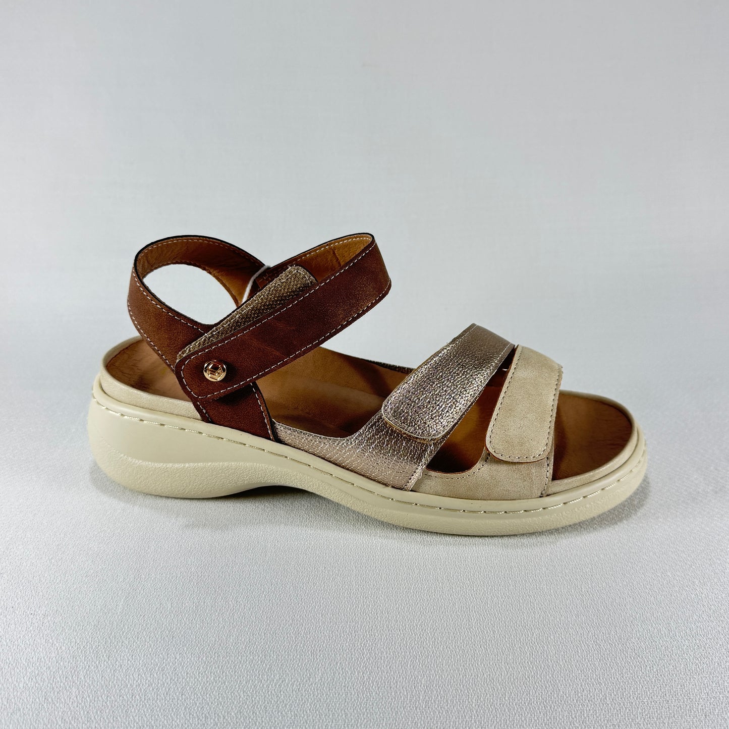 SANDALIA MYSOFT 26M046 BEIGE-BROWN