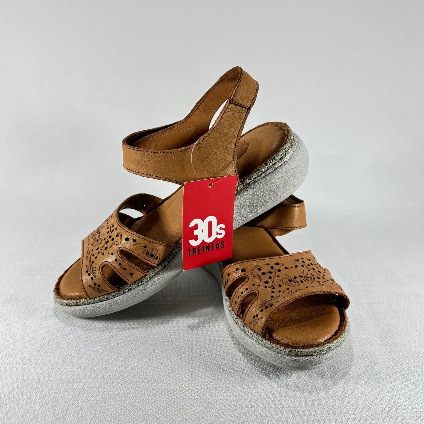 SANDALIA LASER CUERO 30TREINTAS L-1414 TAN
