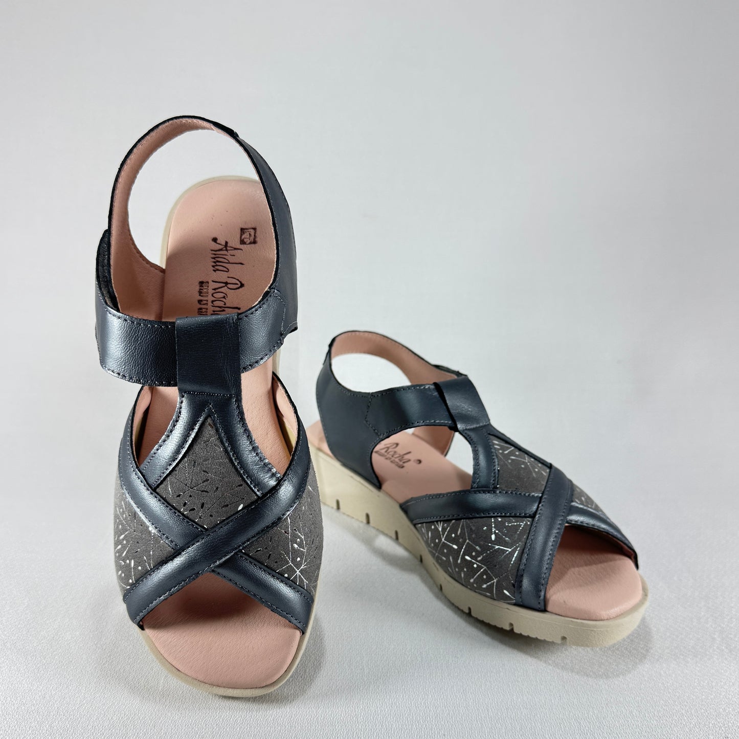 SANDALIA AIDA ROCHA COMB.PLOMO 709