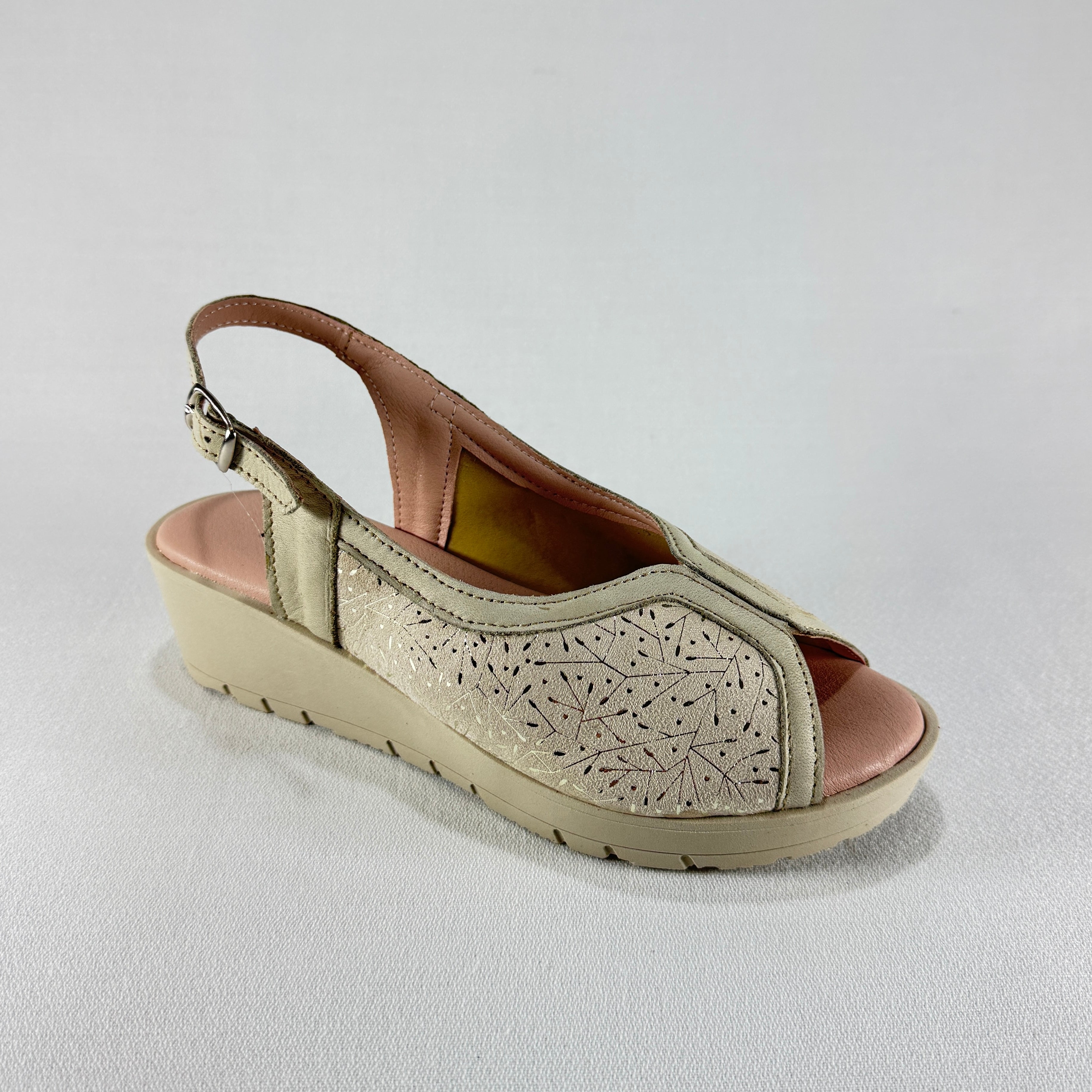 SANDALIAS DE CUÑA AIDA ROCHA COMBI BEIG 101