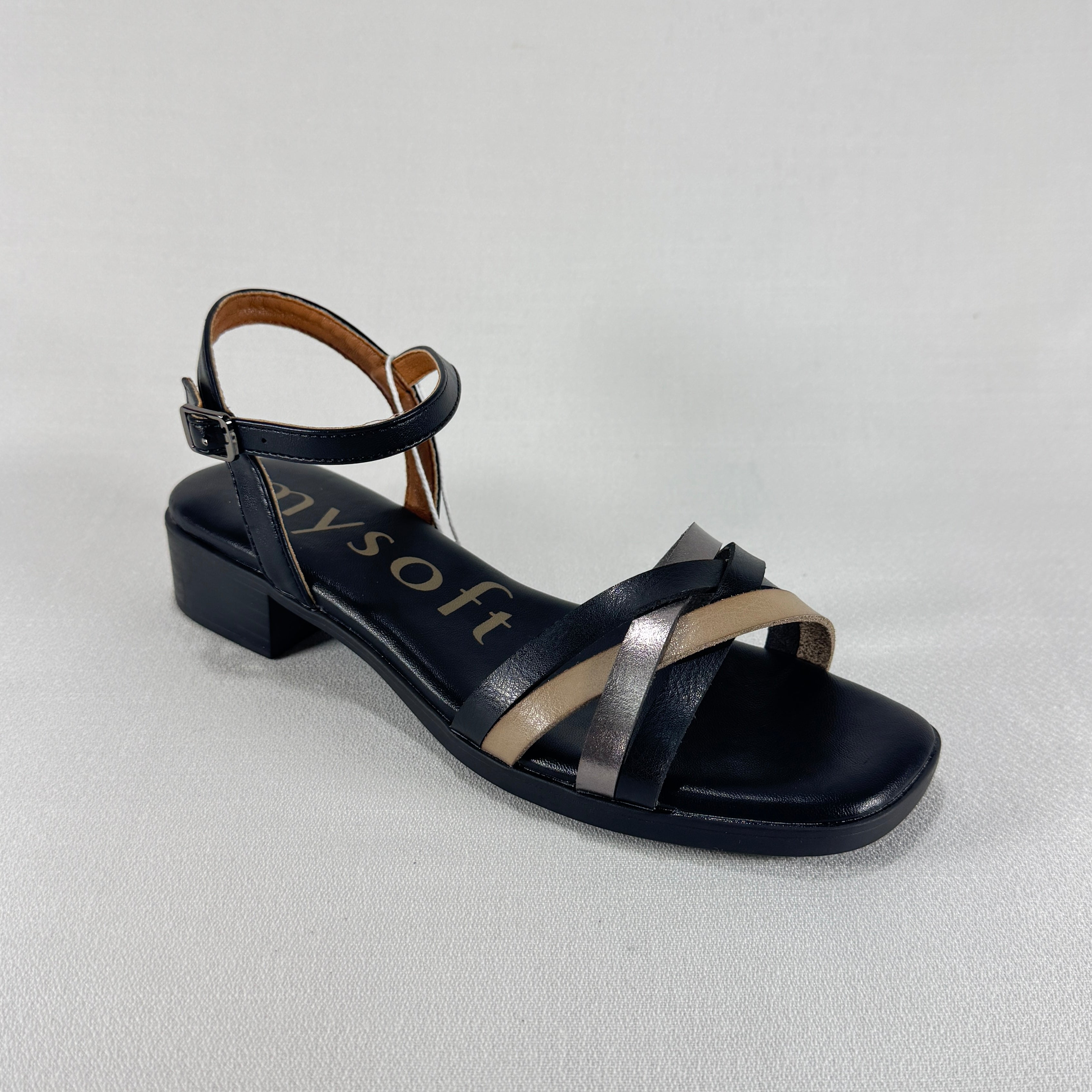 SANDALIA TACON BAJO MYSOFT 26M184 BLACK