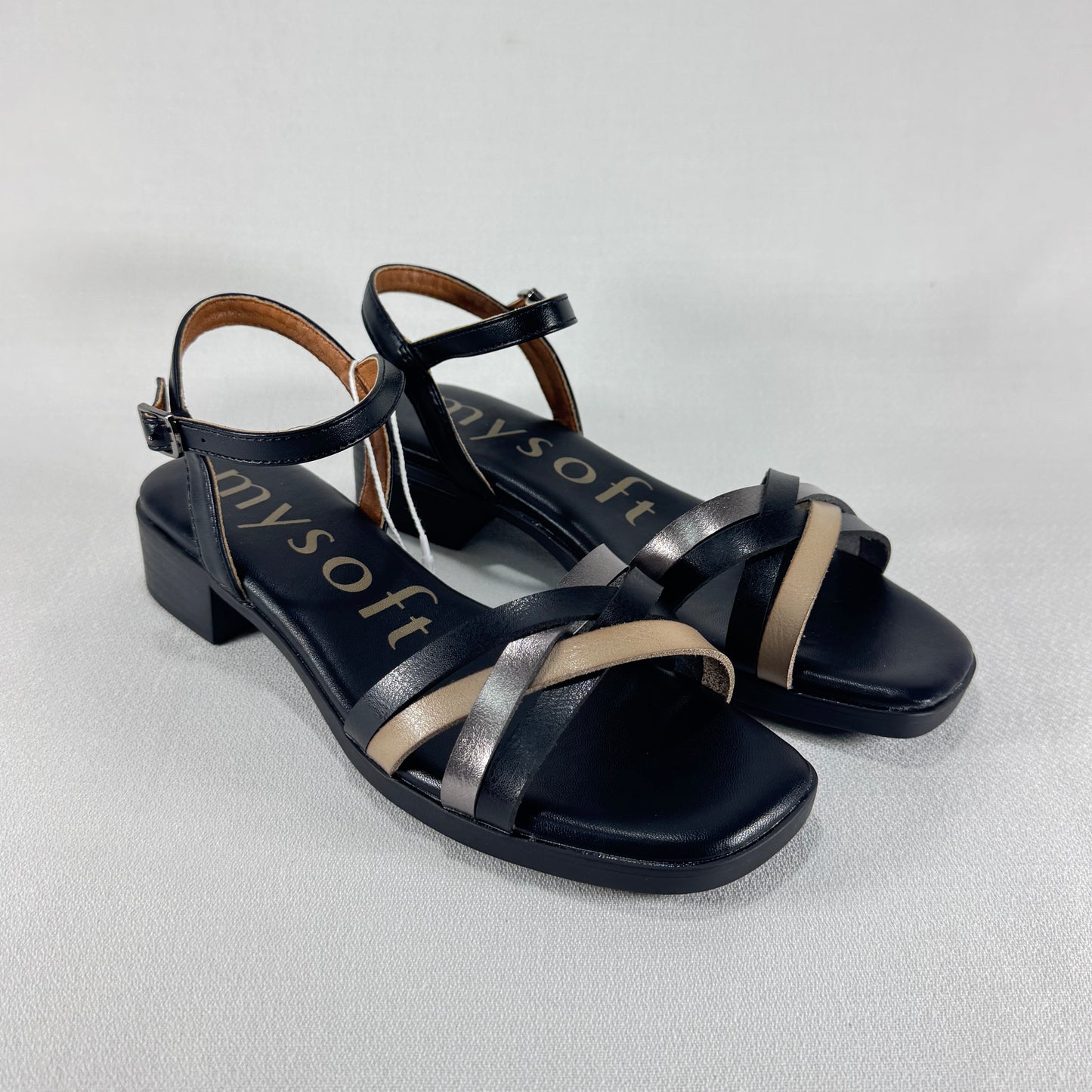 SANDALIA TACON BAJO MYSOFT 26M184 BLACK