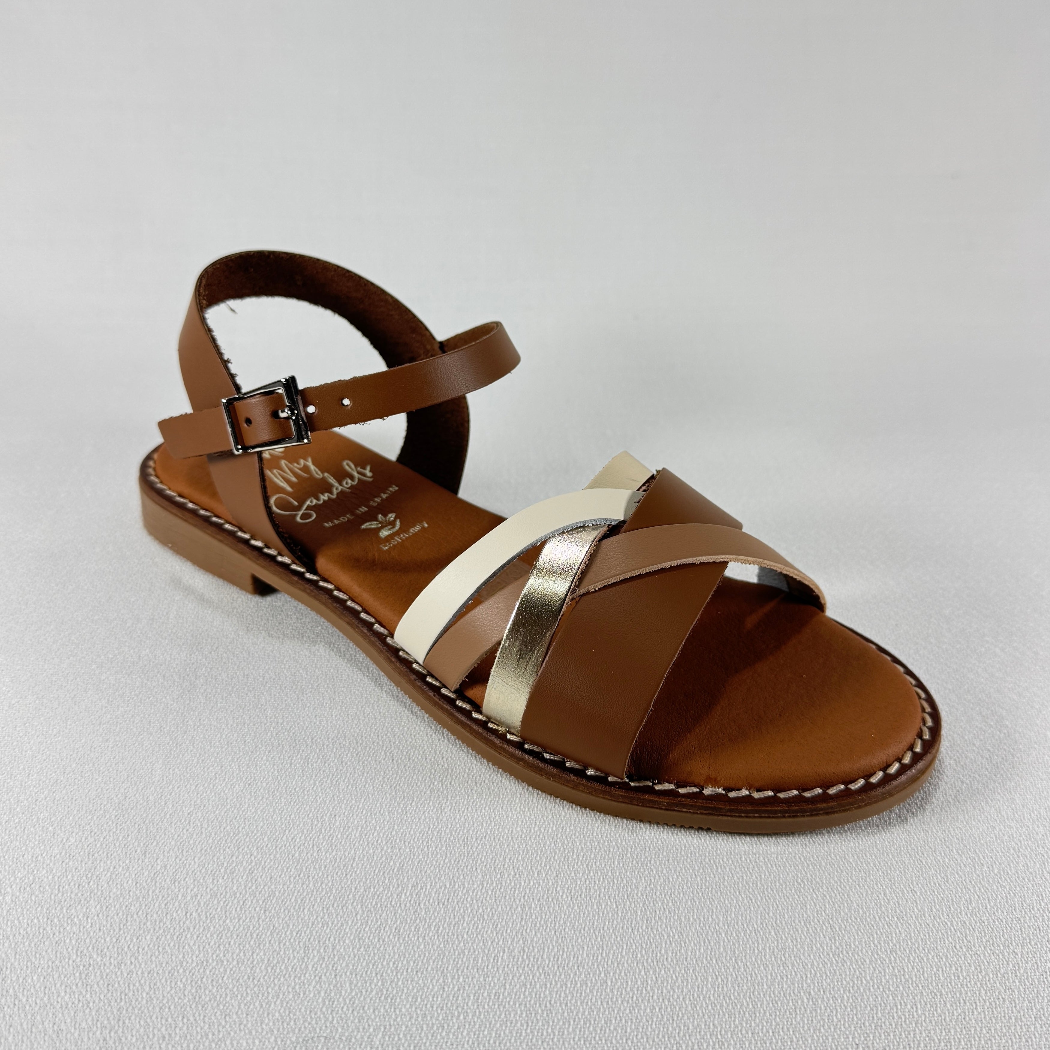SANDALIA OH MY SANDALS ROBLE COMBI PIEL 5834