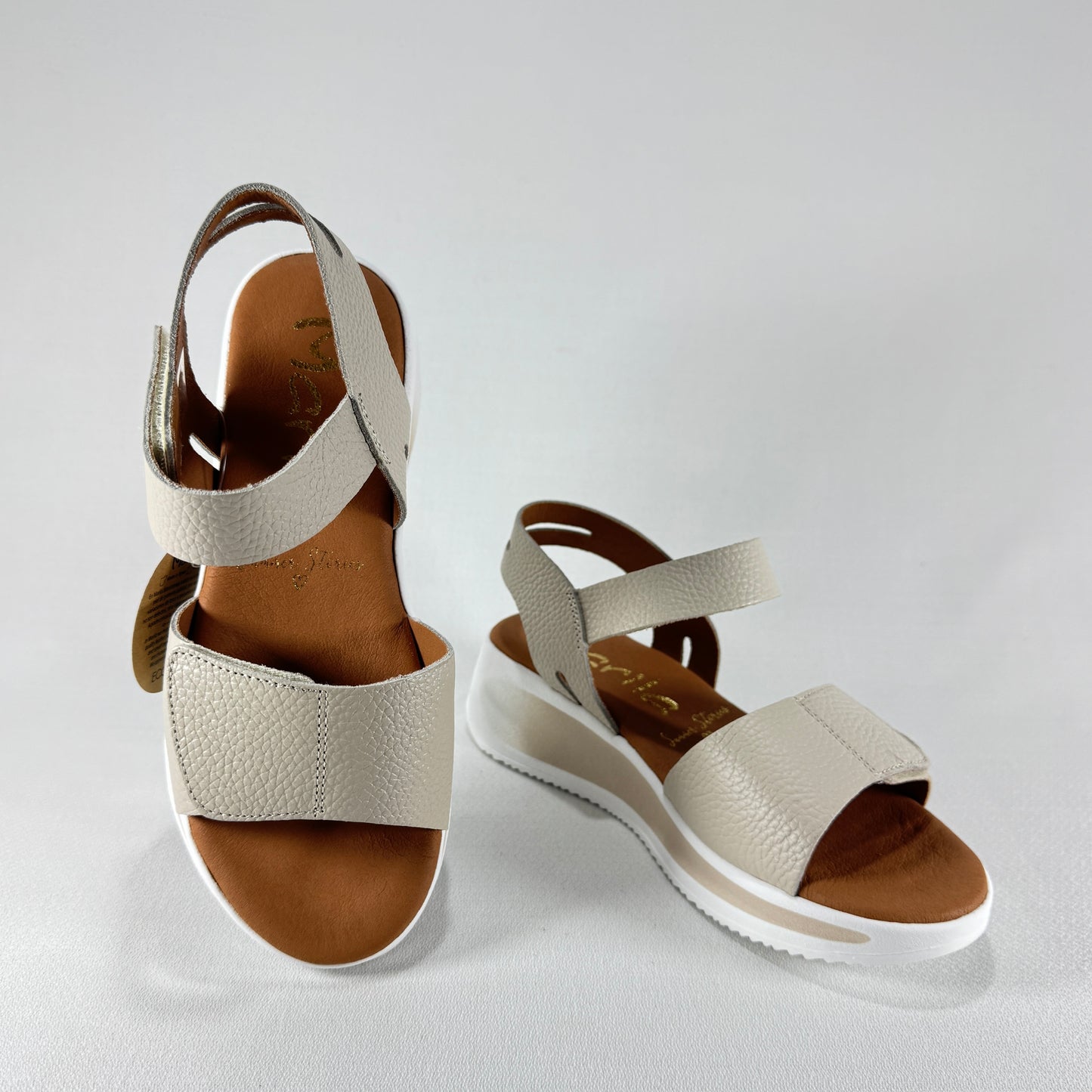 SANDALIA CUÑA MARILA ILO OXFORD BEIG